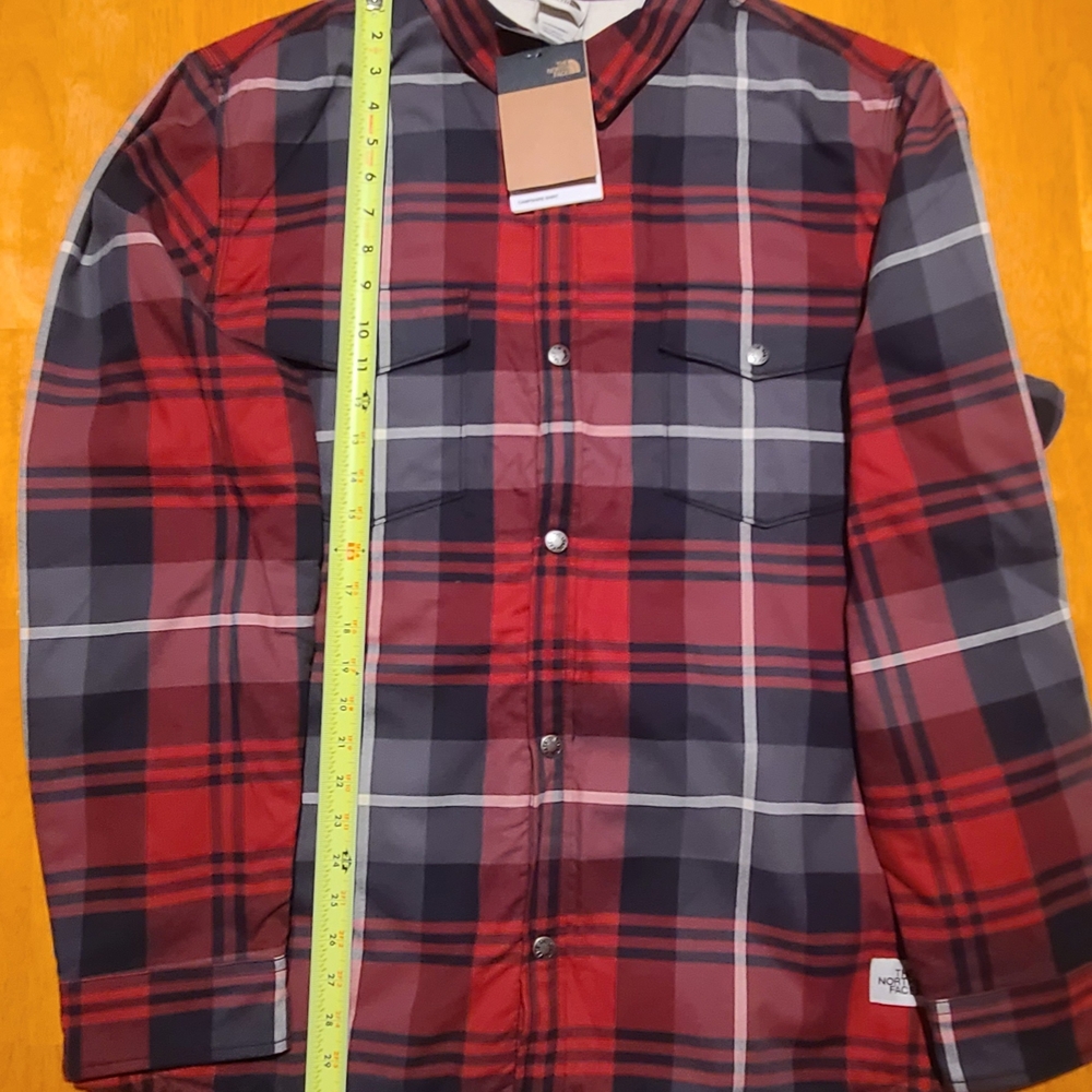 The North Face Red and Black Lightweight Shirt Jacket
